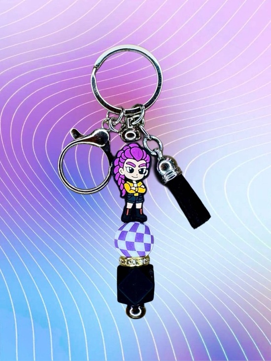 Handmade Accessories - Kpop Demon Hunters Huntrx Rumi Beaded Keychain